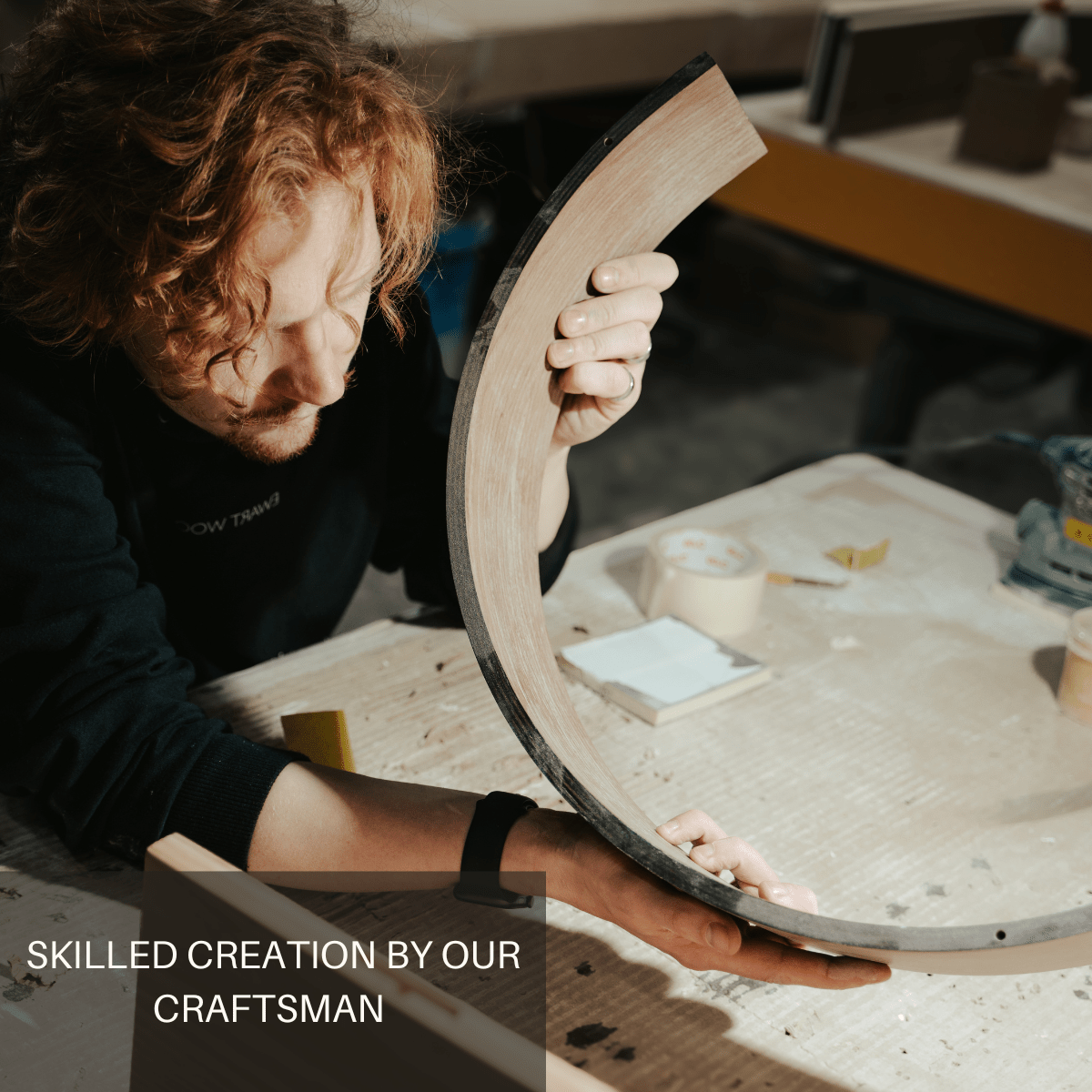 Porte-papier toilette en bois fait main Smile, fabriqué en Europe en contreplaqué de bouleau