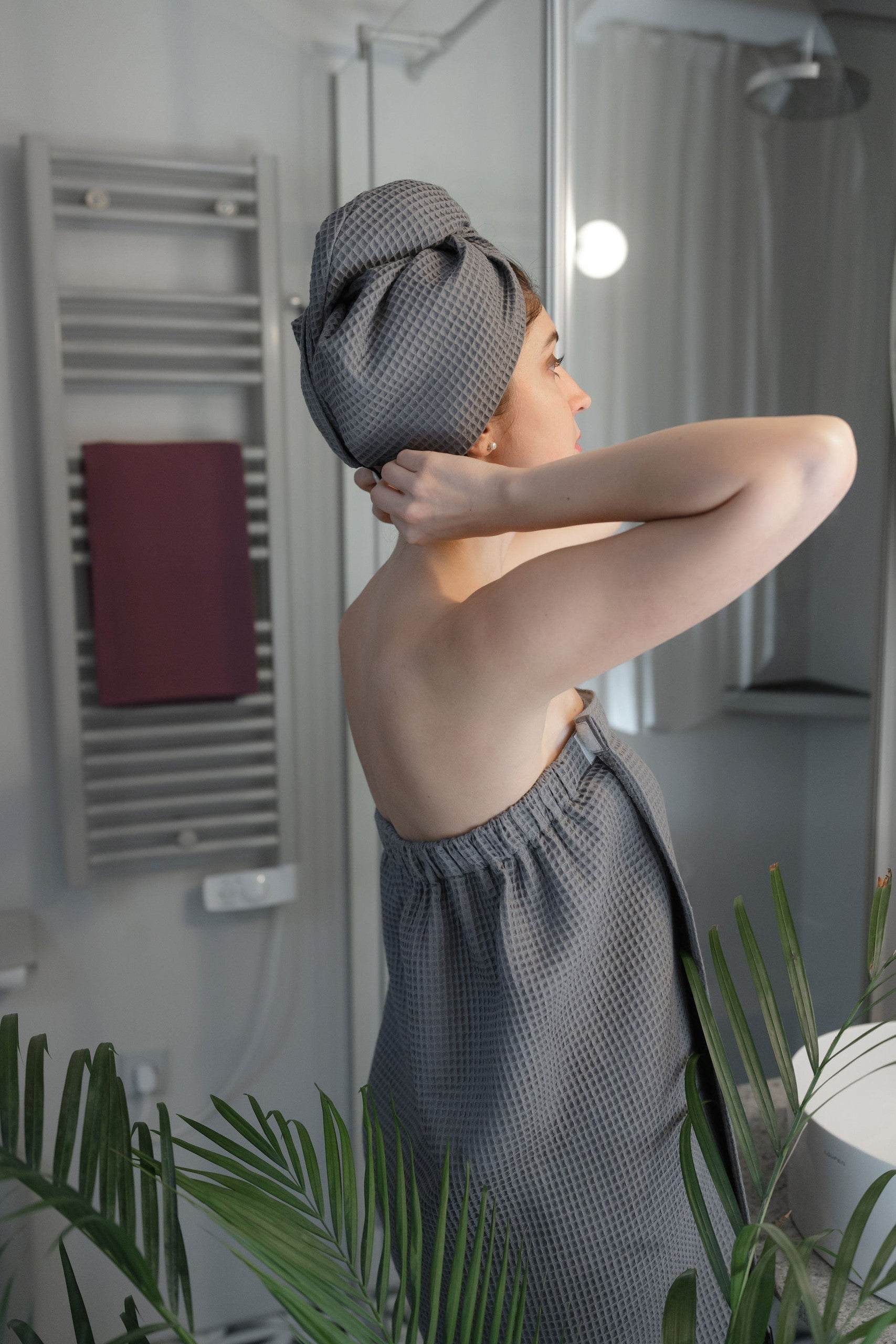 Spa Wrap Waffle With Velcro - Cotton