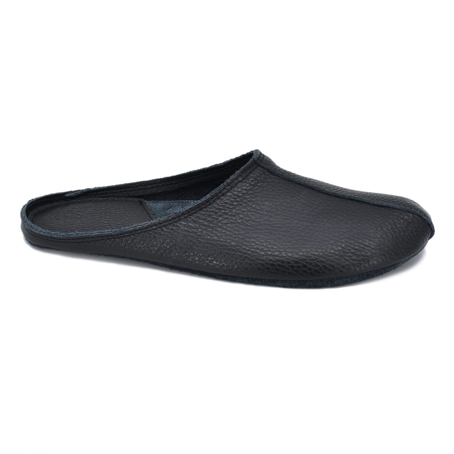 Sulbi Recycled Unisex Leather Slippers – Black