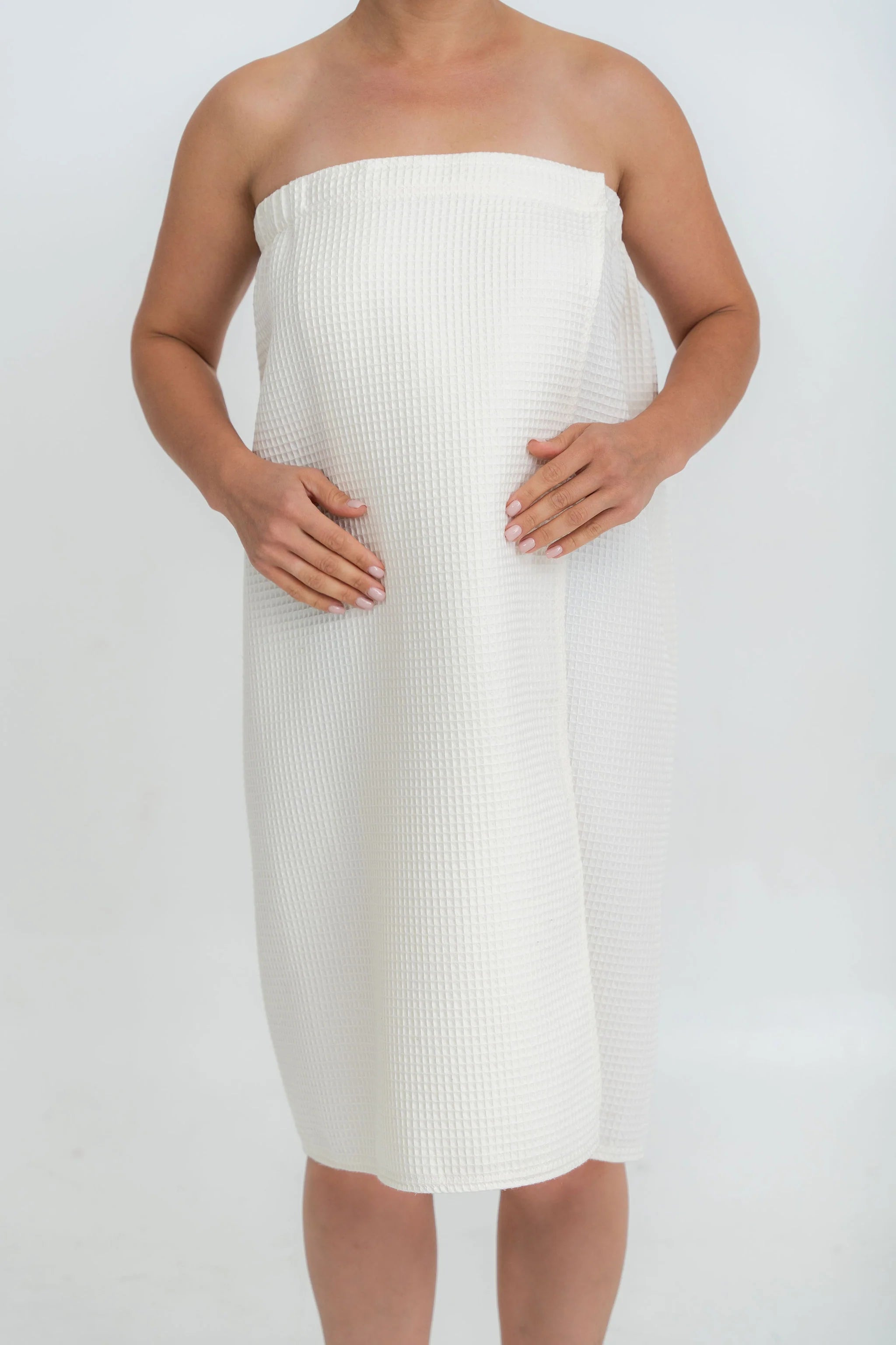Spa Wrap Towel for Woman with Velcro and Elastic - Cotton