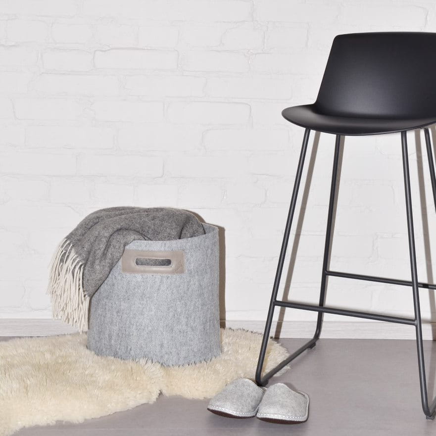 Felt Omaking Basket 30L- Grey/Grey
