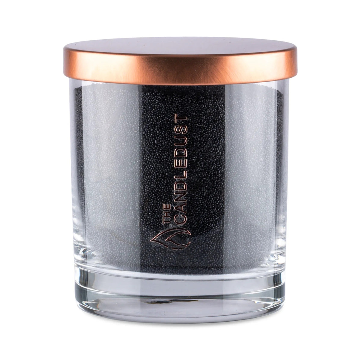 Candledust Black Unscented Candle in Glass, 160g