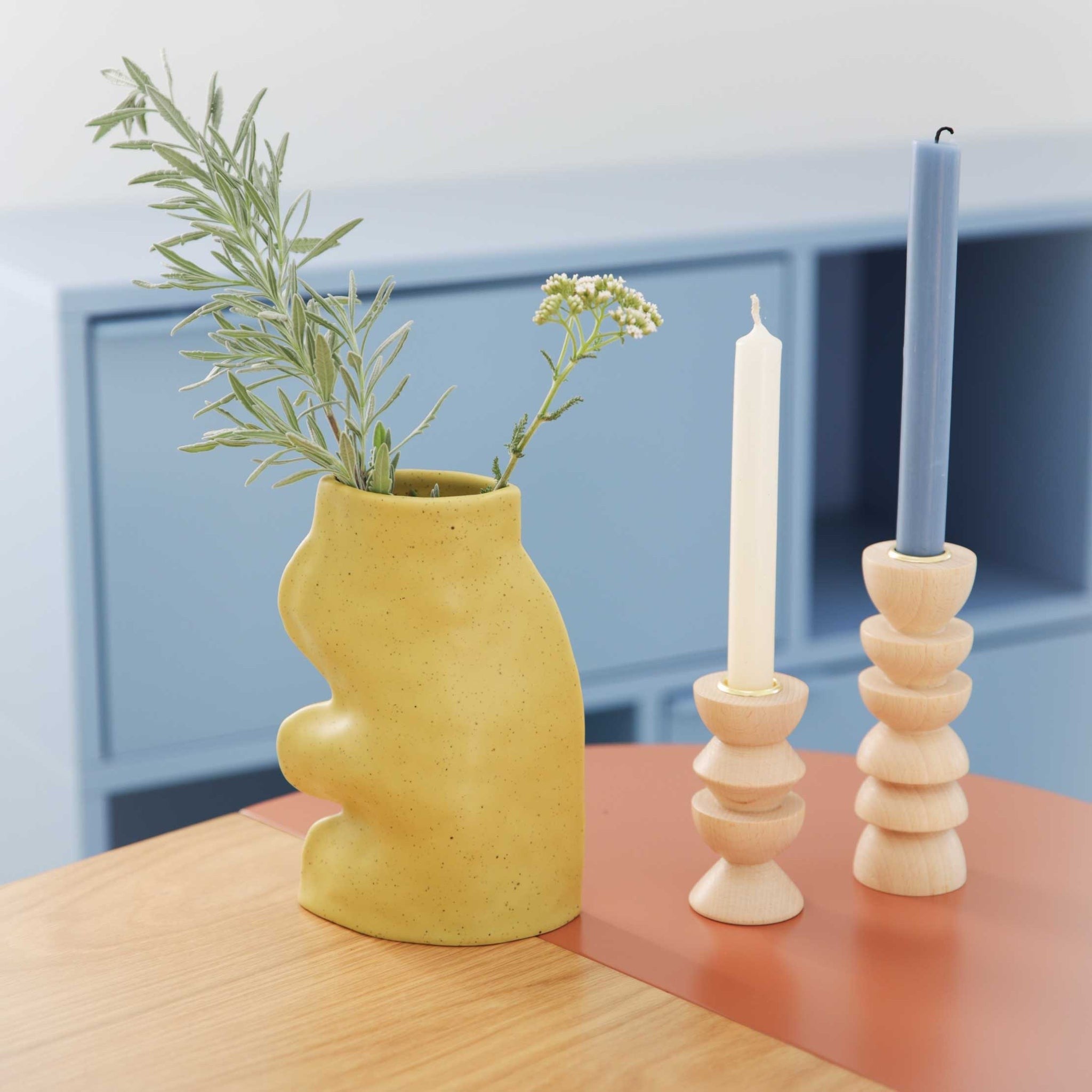 Fluxo Ceramic Vase Large - Pistachio