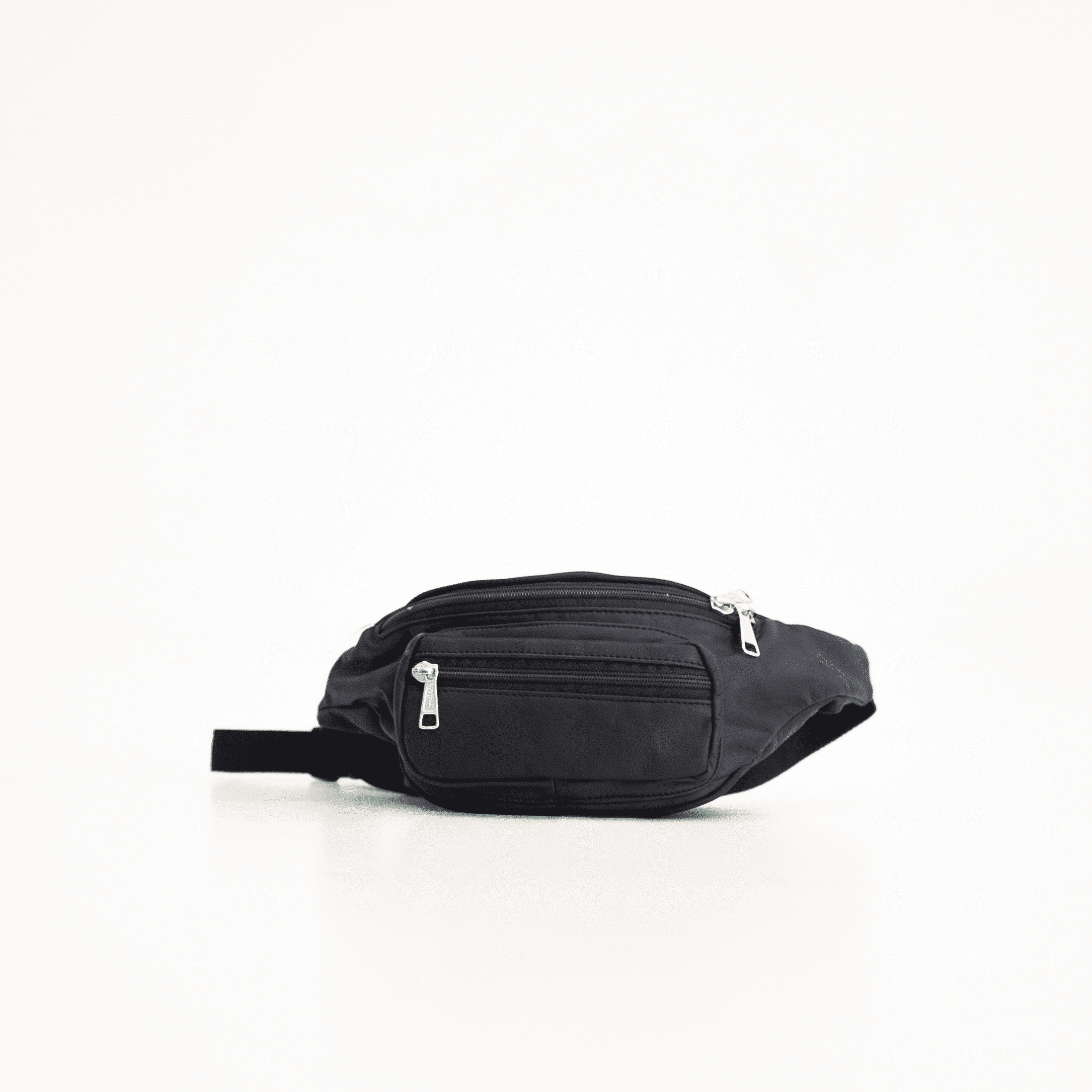Papillon No. 22 black leather belt bag handmade in Europe