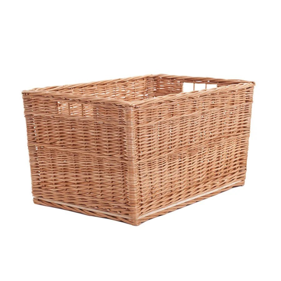 Handgeflochtener Weidenkorb für Brennholz, 50 l