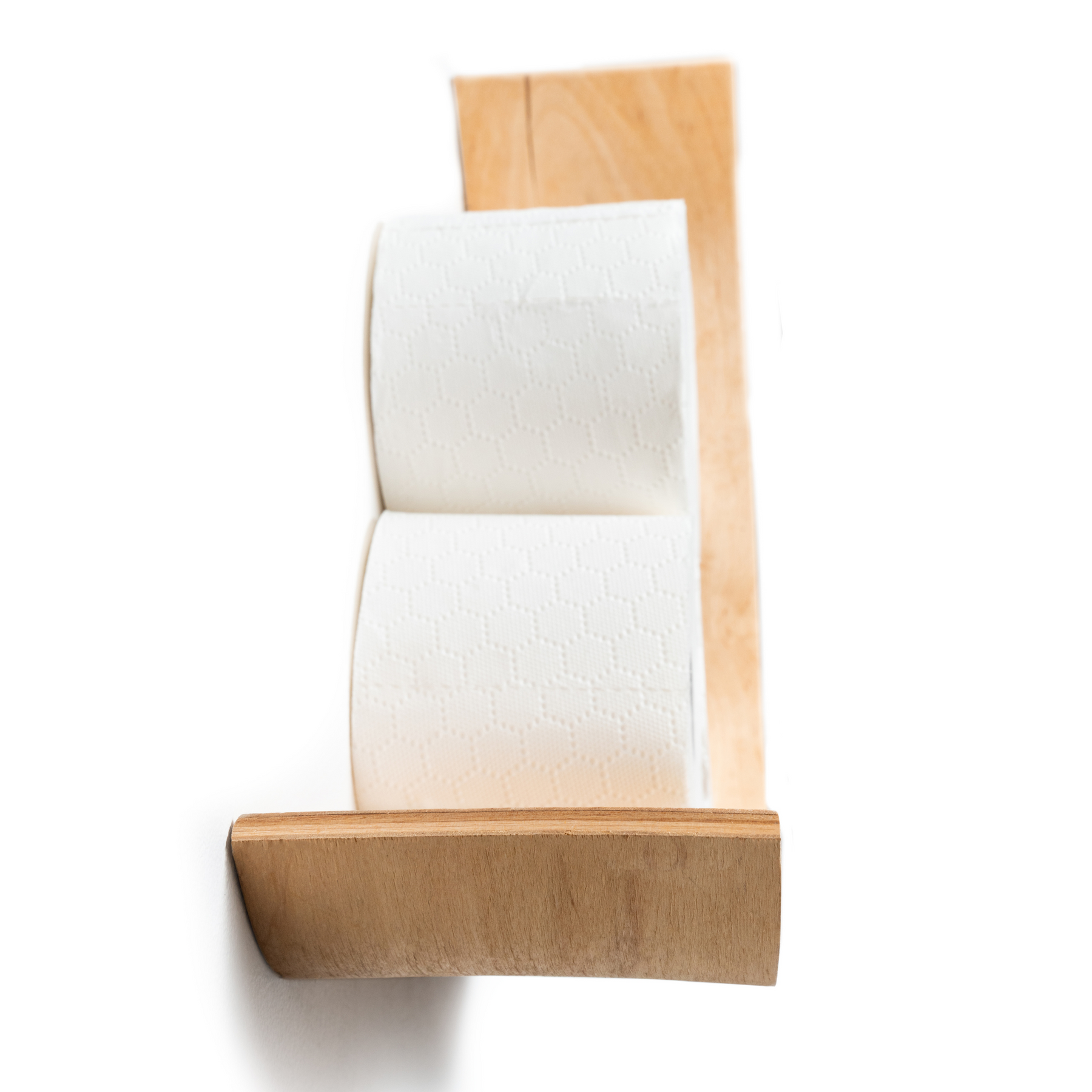 Cloud Handmade Wooden Toilet Paper Holder crafted in Europe from birch plywood