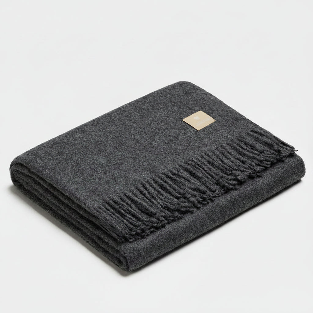 Natural Alpaca Wool Throw - Classic