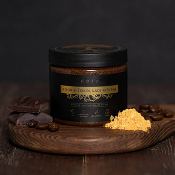 Lyxig exfolierande chokladridual – kroppsmask med kaffe och mynta