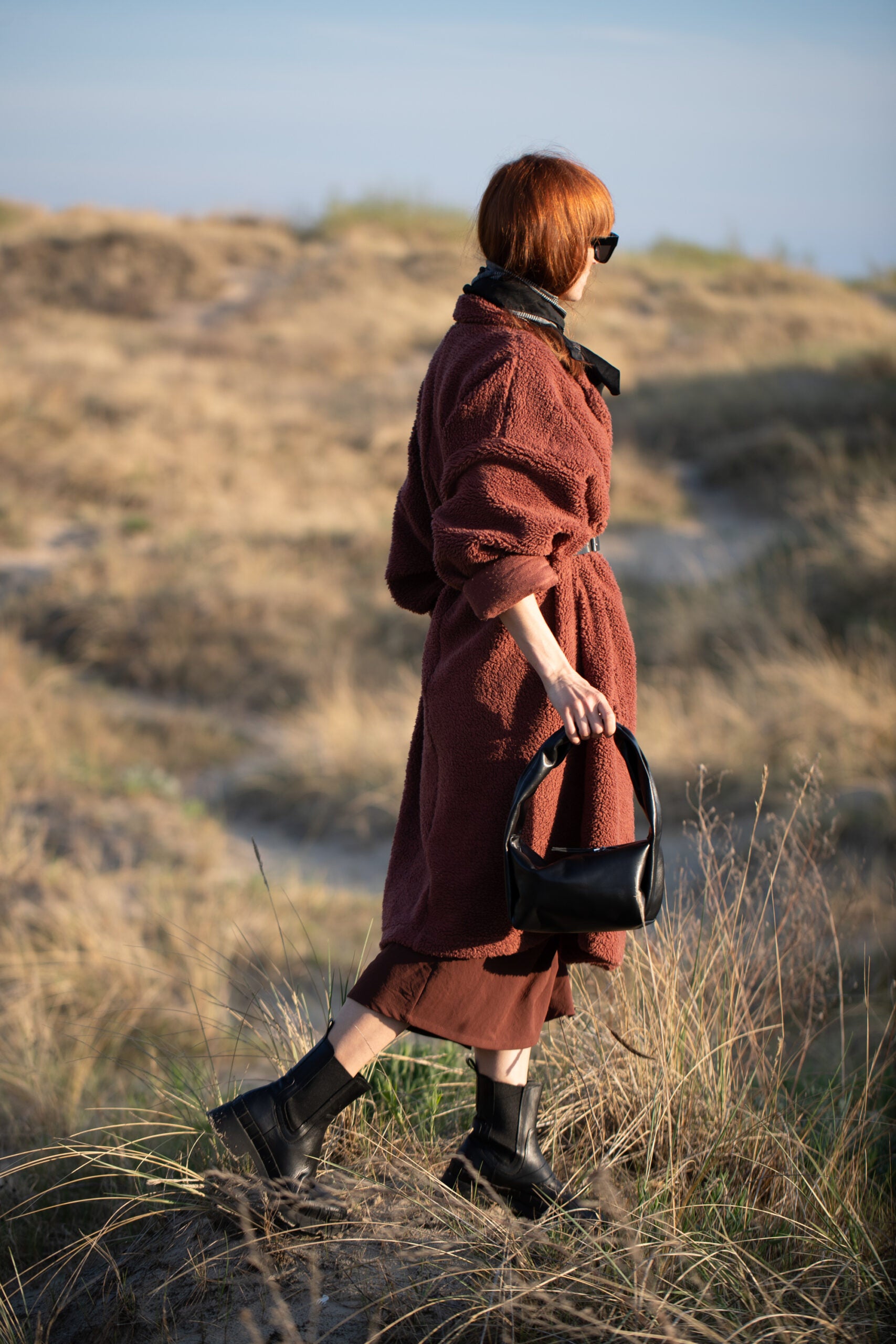 Soft Leather Baguette Handbag Luna