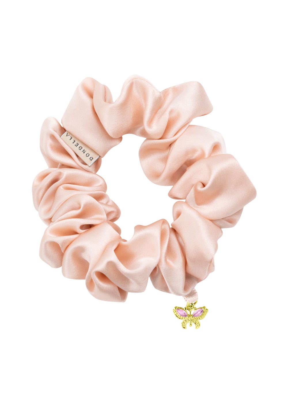 Butterfly luxury silk scrunchie made from organic Mulberry silk