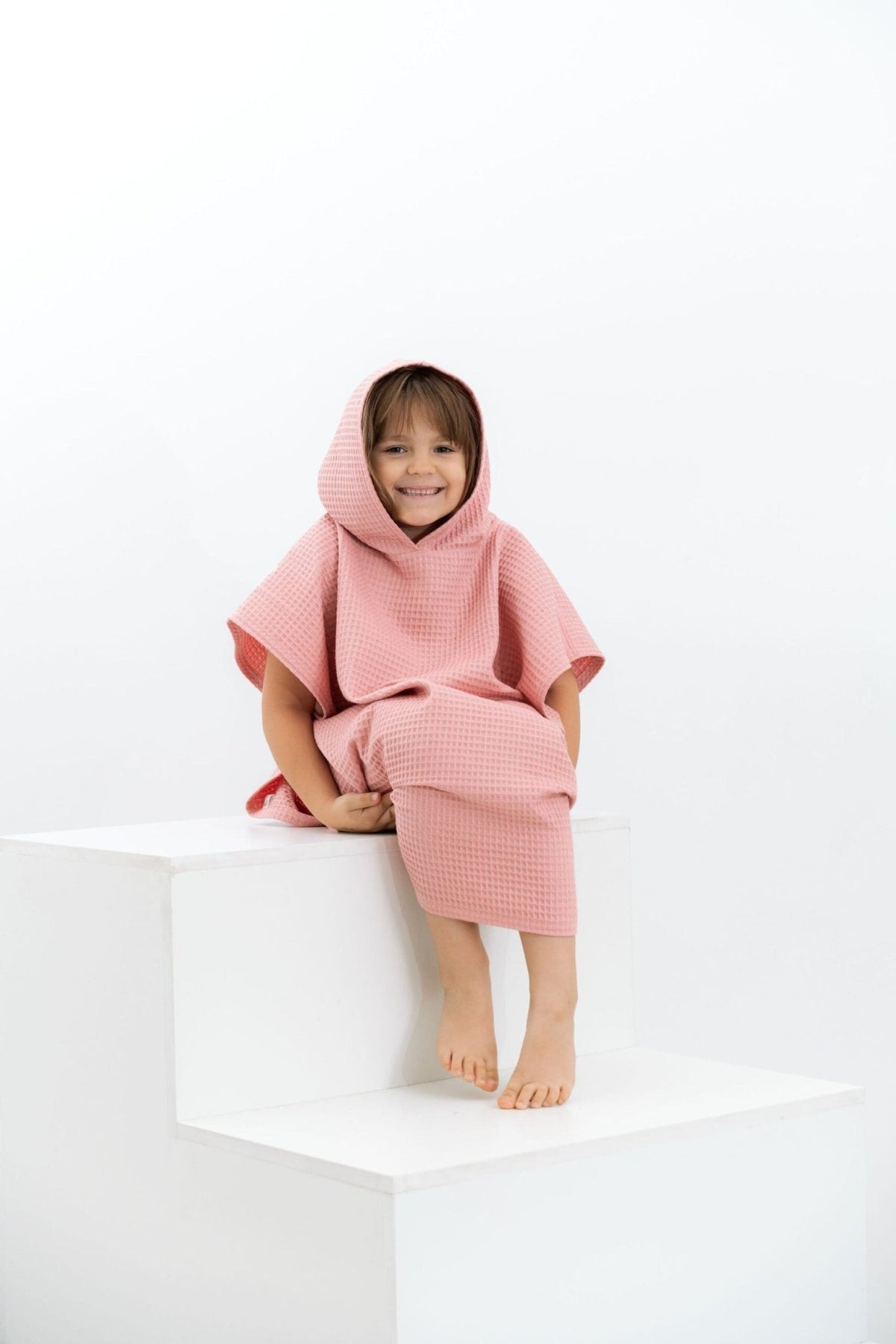 Children's Cotton Waffle Towel Poncho