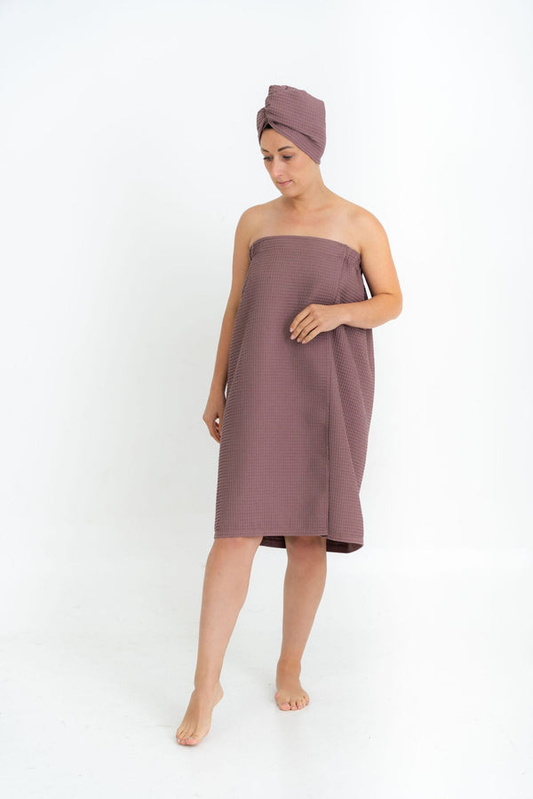 Women's Cotton Spa Wrap with Velcro and Elastic