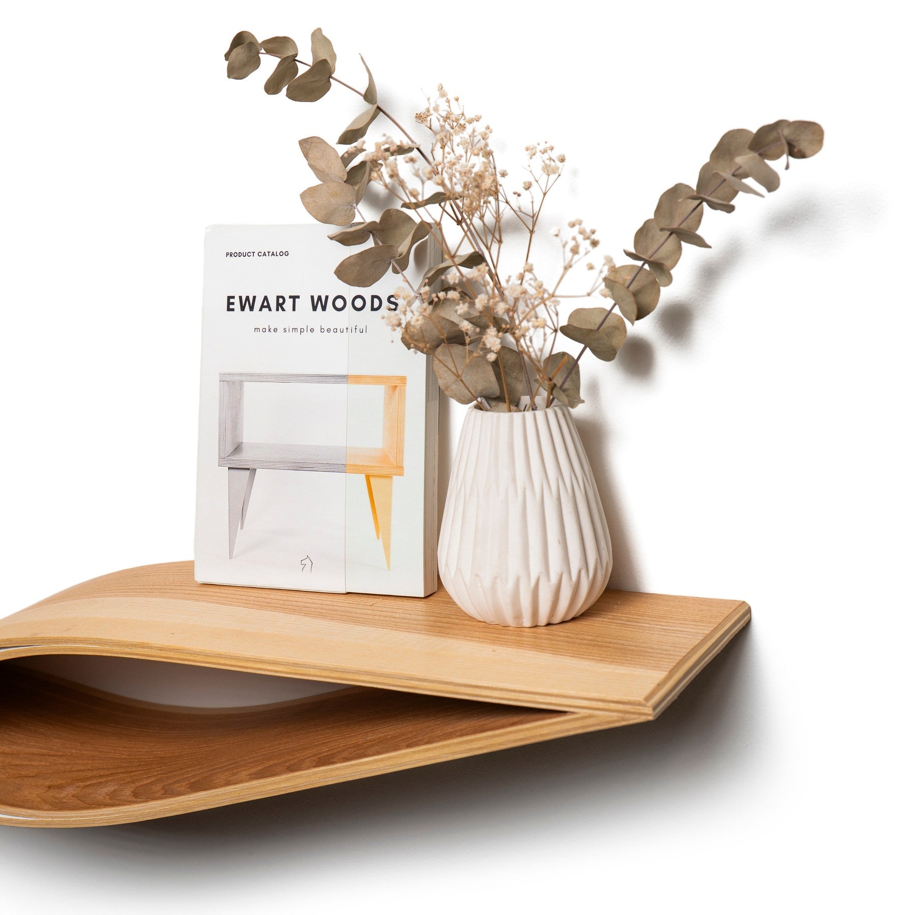 Fish Floating Wooden Wall Shelf handcrafted in Europe from birch plywood