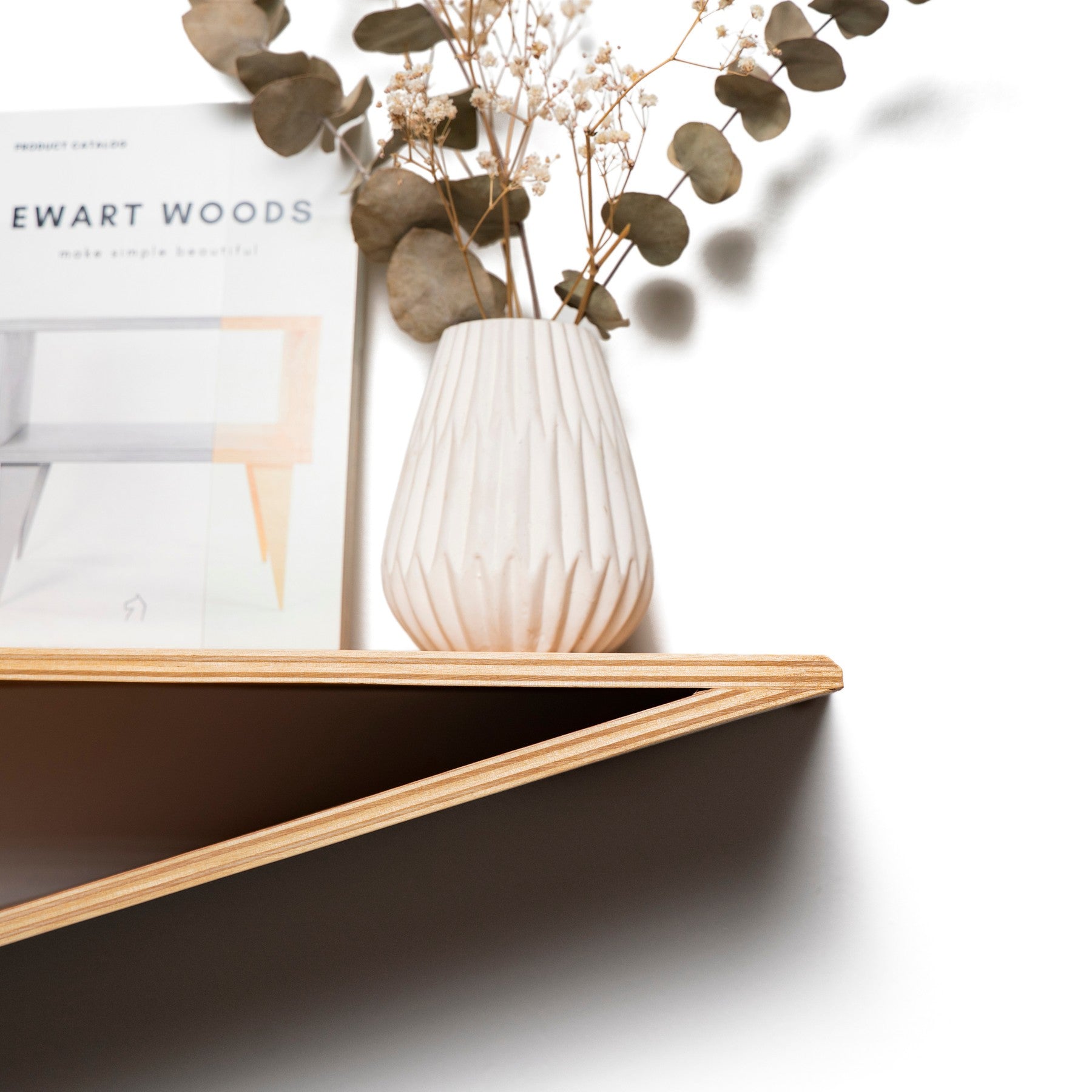 Fish Floating Wooden Wall Shelf handcrafted in Europe from birch plywood