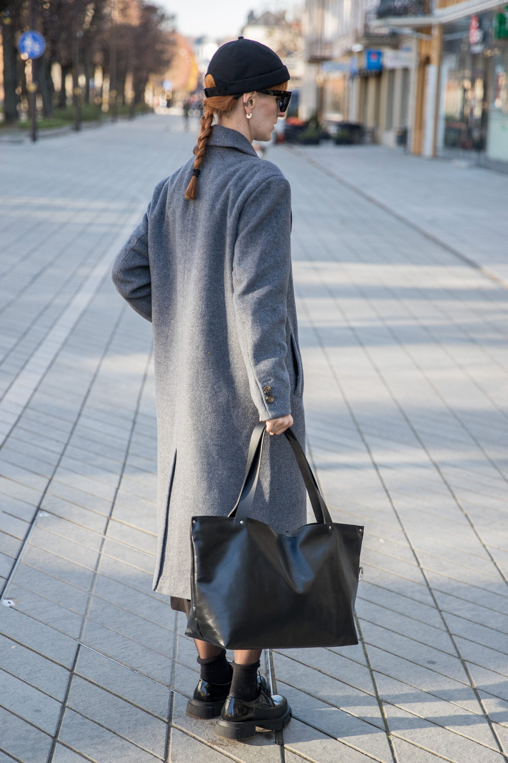 Large Handbag Lima - Soft Black Leather