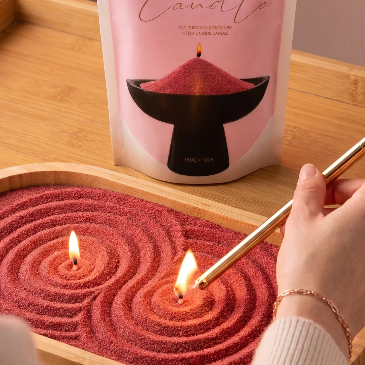 Red Unscented Candle Sand Refill, 1kg