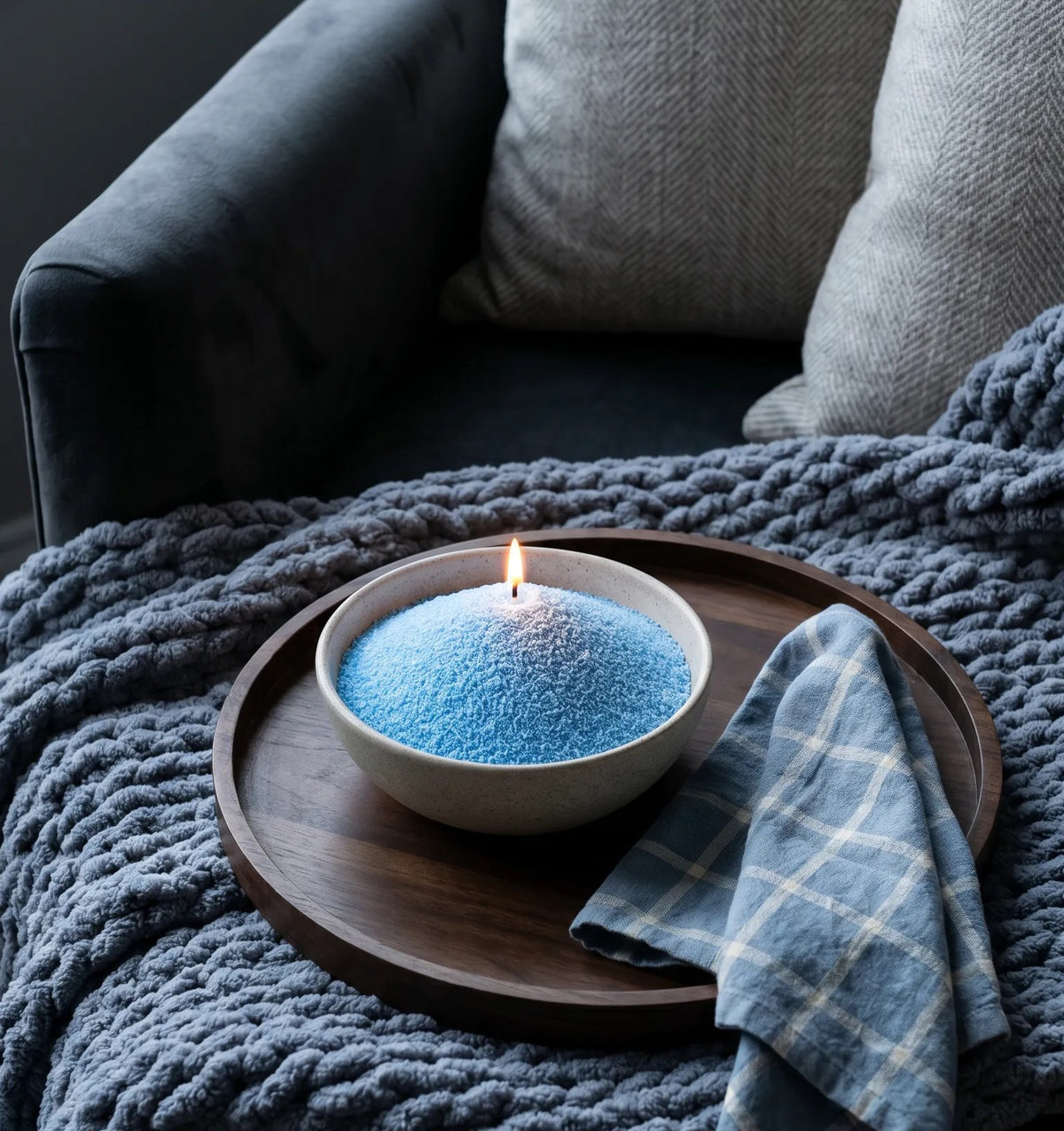 Sky Blue Unscented Candle Sand Refill, 1kg