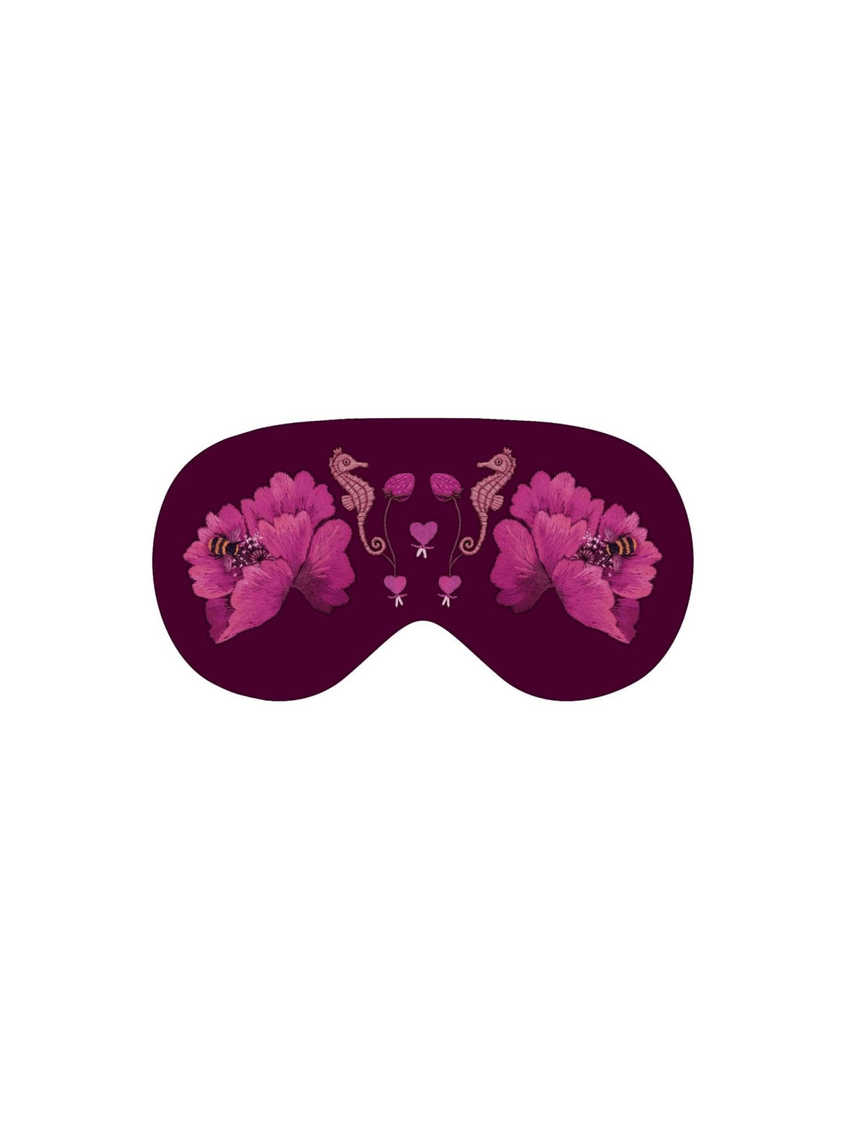 Unimoon Silk Sleep Mask – Burgundy Floral