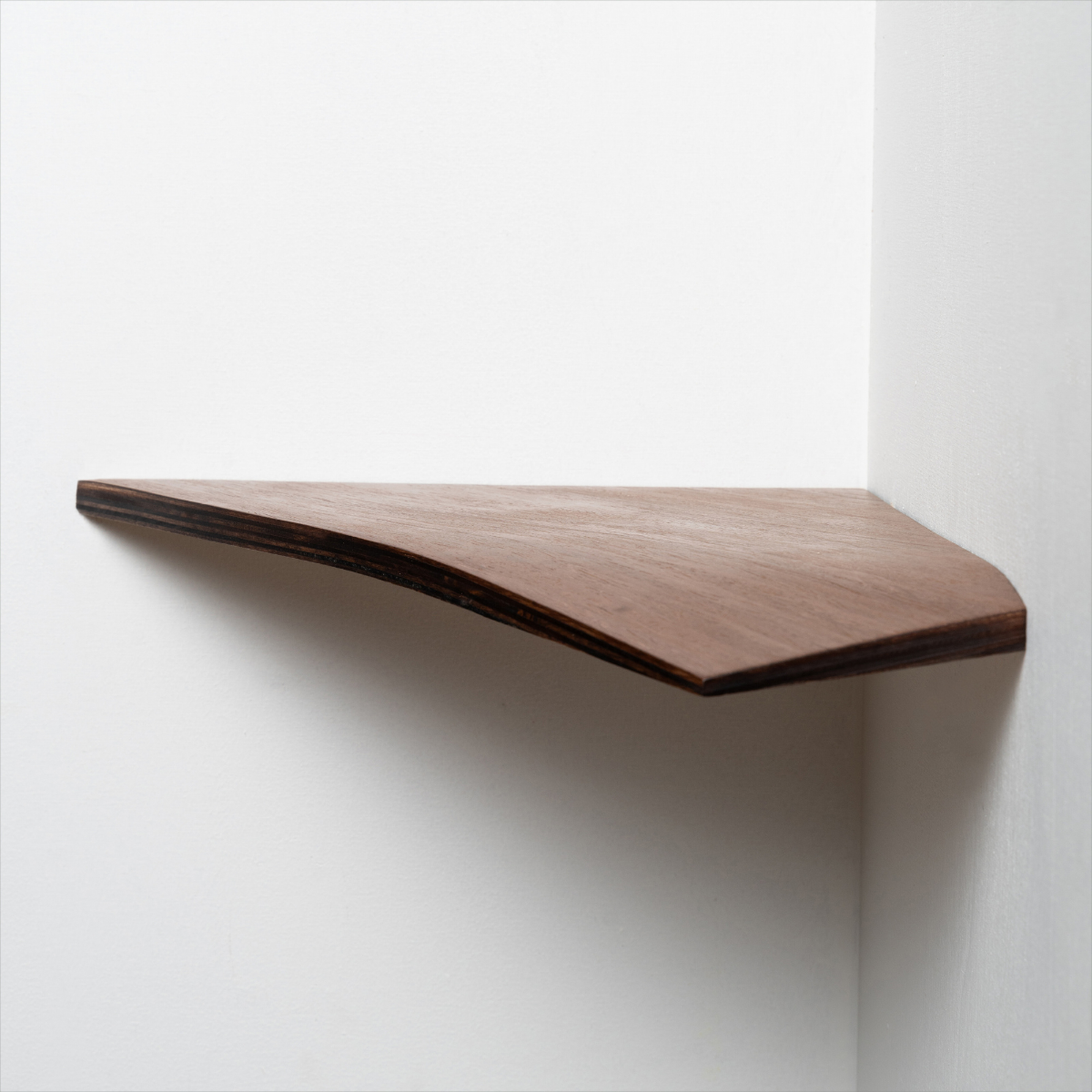 Wooden Corner Shelf handcrafted in Europe from birch plywood